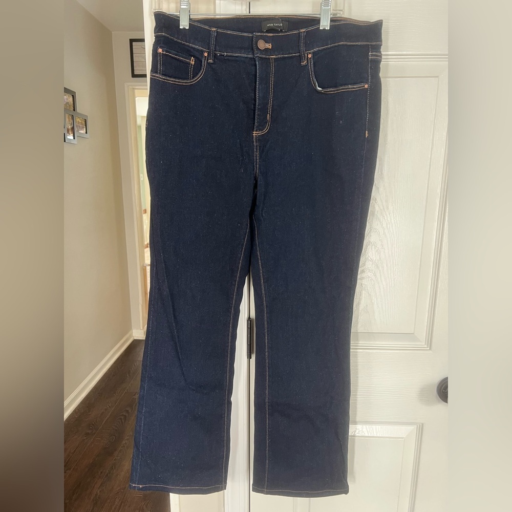 Ann Taylor Dark Blue Straight Leg Jeans